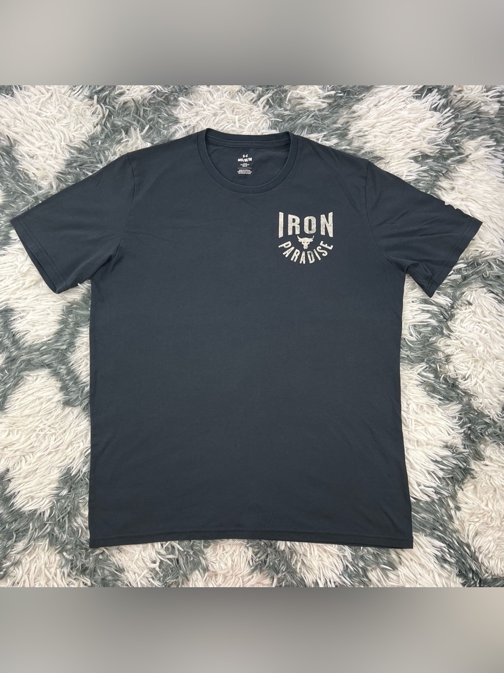 Under Armour Men’s Black Project Rock Iron Paradise Graphic T-shirt Size Medium